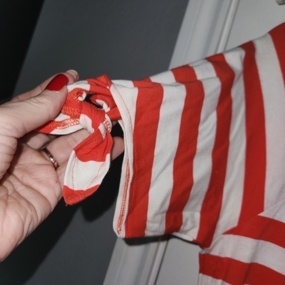 Michael Michael Kors Women's Red/White Stripe Casual Dress size Medium - Picture 4 of 8